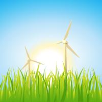 Spring And Summer Windmills vector