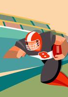 Vintage Football Player vector