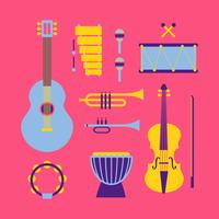 Musical Instruments Knolling vector