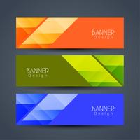 Conjunto de banners moderno abstracto vector