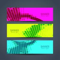 Conjunto de banners moderno abstracto vector