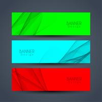 Abstract elegant banners set vector