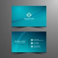 Abstract modern stylish wavy business card template design