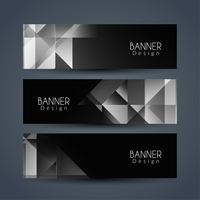 Conjunto de banners elegante abstracto vector