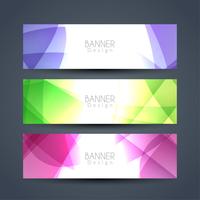 Conjunto de banners con estilo moderno abstracto vector