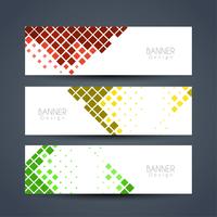 Conjunto de banners elegante abstracto vector