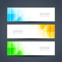 Abstract modern stylish banners set vector