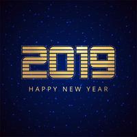 Celebration 2019 colorful happy new year background vector