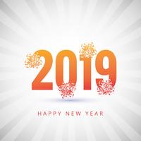 2019 Happy New Year background creative design vector