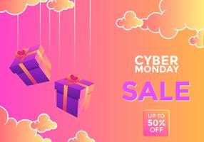 Dusk Cyber Monday Social Media Post Vector