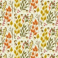 Vector Hand Drawn Fall Pattern