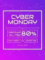 Funky Cyber Monday Social Media Post Vectors