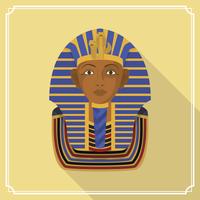 Flat Pharaoh Figure Vector Illustration
