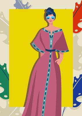 Woman In Kaftan Fashion