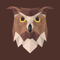 Owl Head Geometric Modern Illustration vector