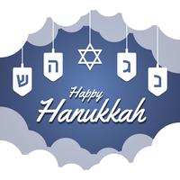 Hanukkah Blue Background vector