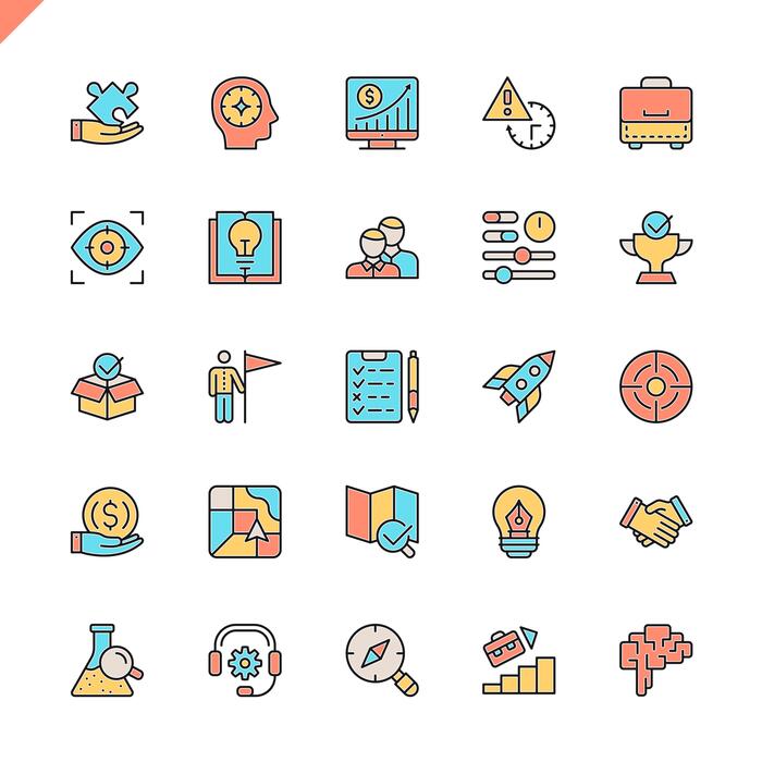 Flat Line Icons Vector Art, Icons, and Graphics for Free Download