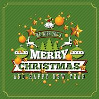 Christmas and Happy New Year Background vector