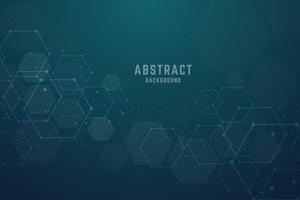 Abstract hexagonal molecular structures background with copy spa vector