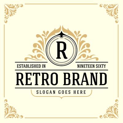 Vintage Luxury Monogram Logo Template