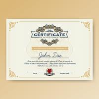 Vintage elegant certificate of achievement