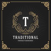 Vintage Luxury Monogram Banner Template Design vector