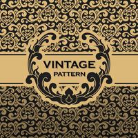 Vintage flourishes vine seamless pattern background vector