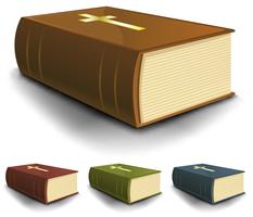 Big Old Holy Bible Books Set vector