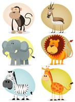 African Jungle Animals Collection vector
