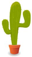 Cactus mexicano de dibujos animados vector