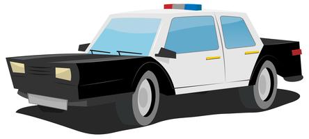 Coche de policia de dibujos animados vector