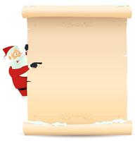 Santa Pointing Christmas List vector