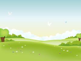 Paisaje de primavera vector