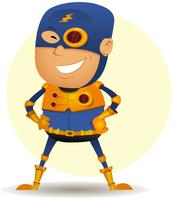 Comic Superhero With Golden Armor vector