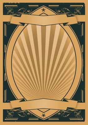 Ribbons On Retro Background