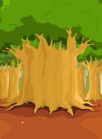 Grandes árboles en el bosque vector