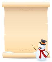 Snowman And Parchment Sign
