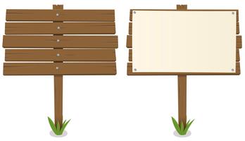 Tablero de madera de dibujos animados vector