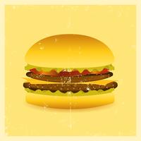 Grunge Hamburger vector