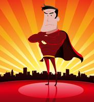 Super Hero In The City vector