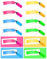 Highlighter And Felt Tip Pen Set vector
