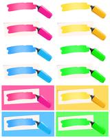 Highlighter And Felt Tip Pen Set vector