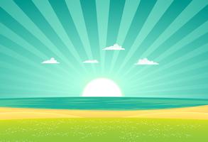 Beach Beyond The Fields vector