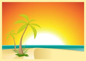 Exotic Beach Postcard vector