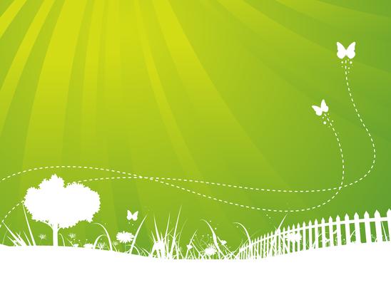 Spring And Summer Butterflies Garden Background