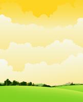 Spring And Summer Cloudy Landscape vector