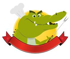 Crocodile Restaurant Banner vector