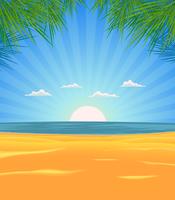 Summer Beach Landscape vector