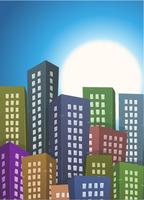 Summer Or Spring Cityscape Height Background vector