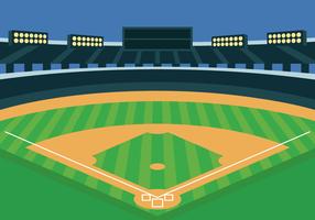 Parque de béisbol ilustración vectorial vector